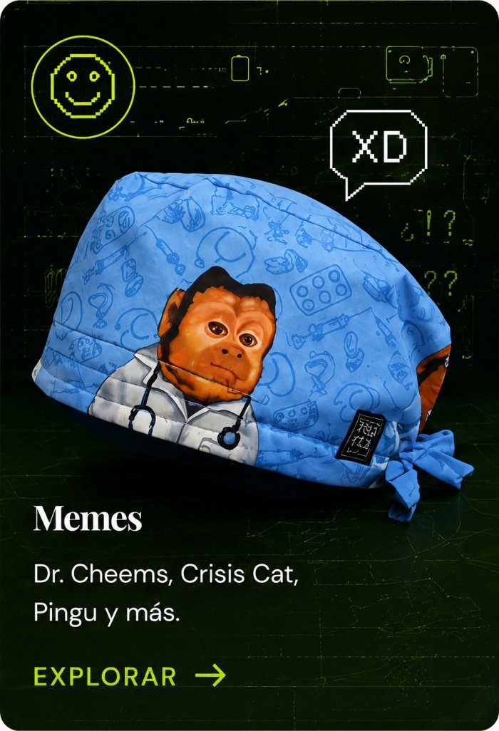 Gorros quir&uacute;rgicos Memes — Dr. Cheems, Crisis Cat, Pingu