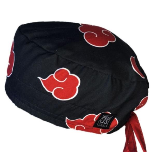 Gorro quirúrgico Akatsuki Naruto Shippuden hecho en México