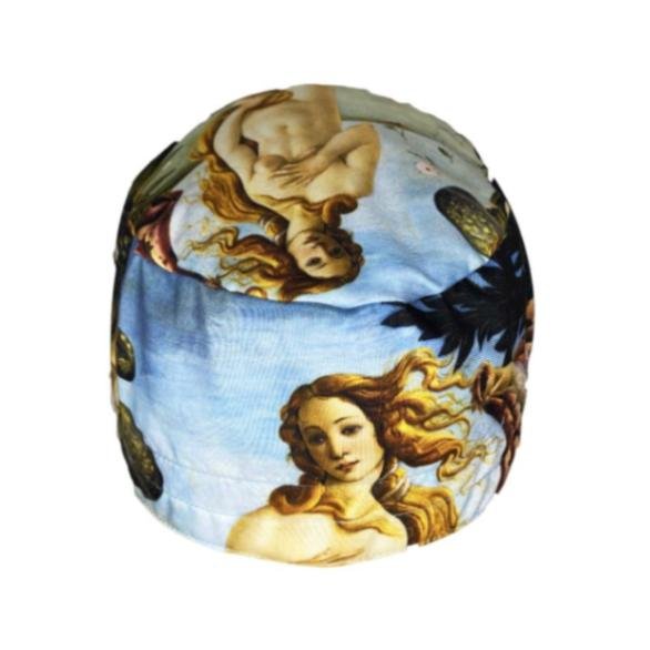 Gorro quirúrgico El Nacimiento de Venus Botticelli hecho en México