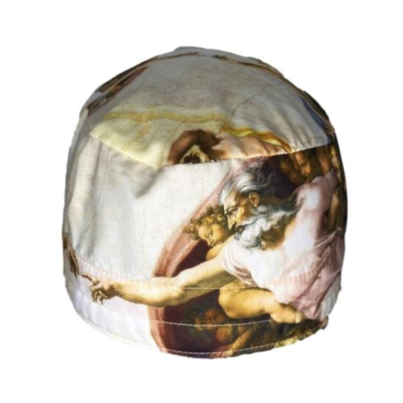 Gorro quirúrgico La Creación de Adán Miguel Ángel hecho en México