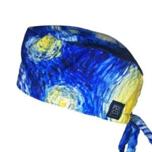 Gorro quirúrgico La Noche Estrellada Van Gogh hecho en México