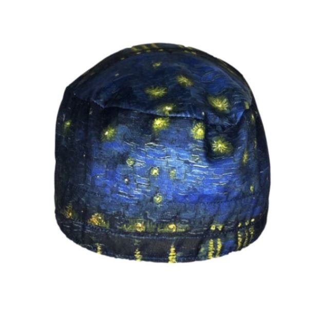 Gorro quirúrgico La Noche Estrellada Bajo el Ródano Van Gogh hecho en México