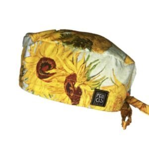 Gorro quirúrgico Los Girasoles Van Gogh hecho en México