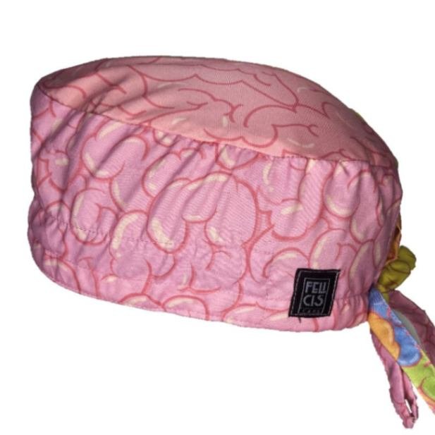Gorro quirúrgico cerebro hemisferios colores neurología hecho en México