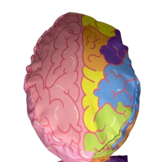 Gorro quirúrgico cerebro hemisferios colores neurología hecho en México