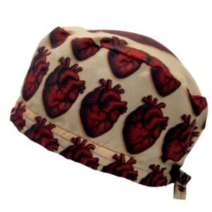 Gorro quirúrgico corazón anatómico bordado cardiología hecho en México
