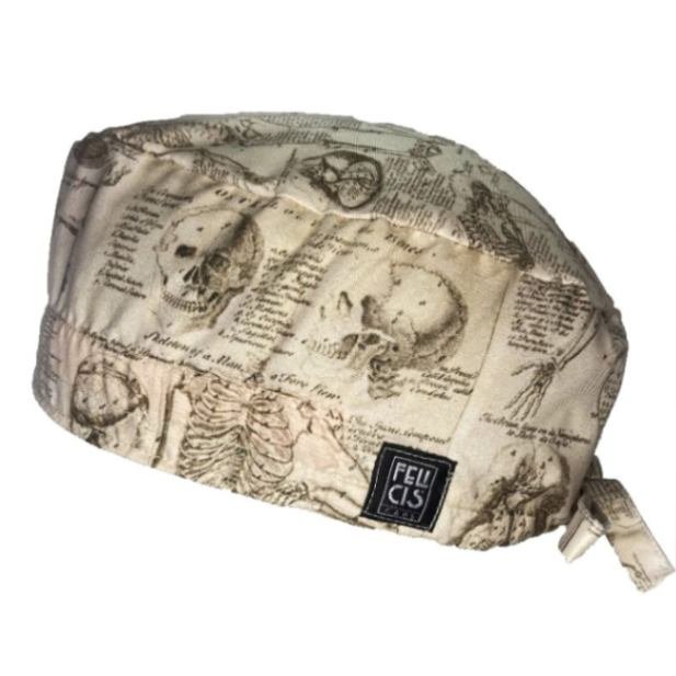 Gorro quirúrgico dibujos antiguos anatomía cirugía general hecho en México