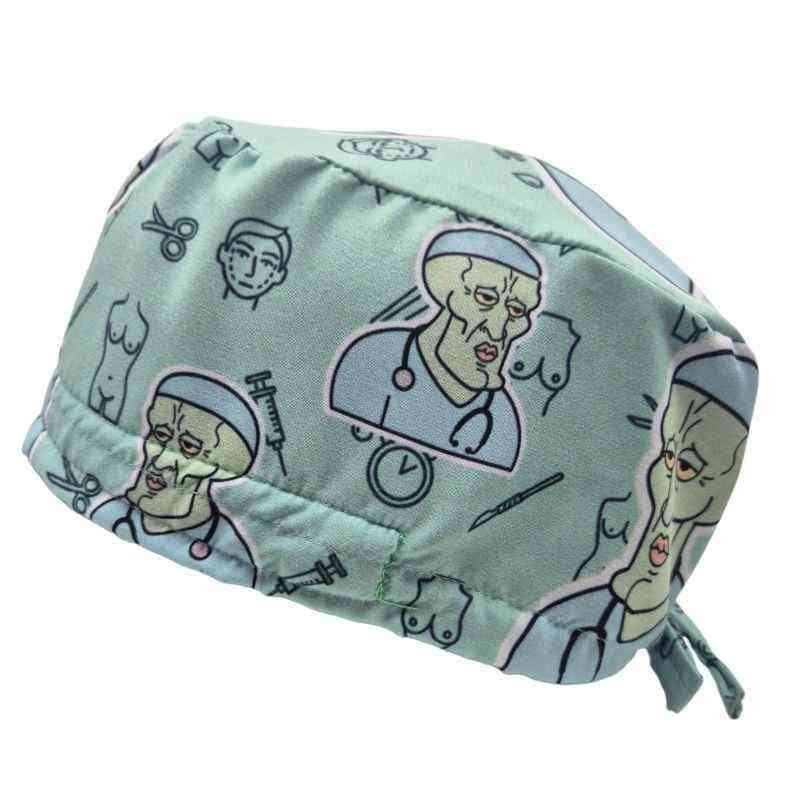 Gorro quirúrgico Dr. Hermoso meme Calamardo Bob Esponja hecho en México