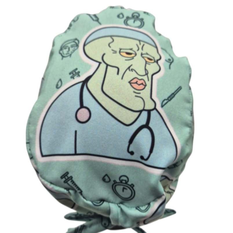 Gorro quirúrgico Dr. Hermoso meme Calamardo Bob Esponja hecho en México