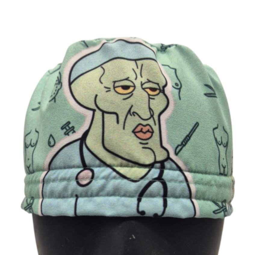 Gorro quirúrgico Dr. Hermoso meme Calamardo Bob Esponja hecho en México