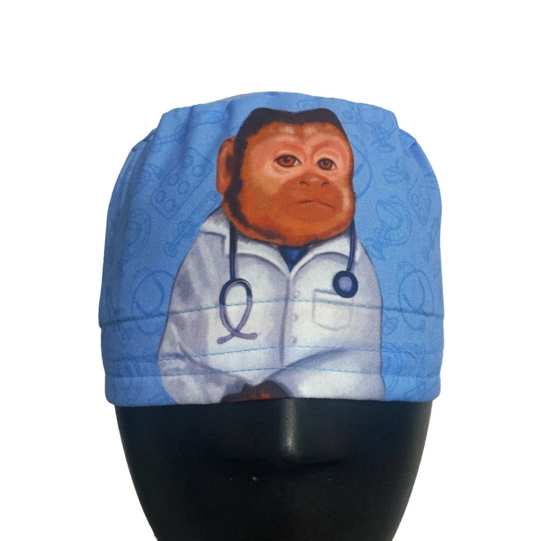 Gorro quirúrgico Dr. Monito George el monito meme hecho en México