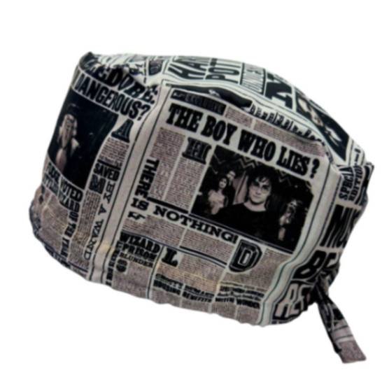 Gorro quirúrgico Diario del Profeta Harry Potter hecho en México