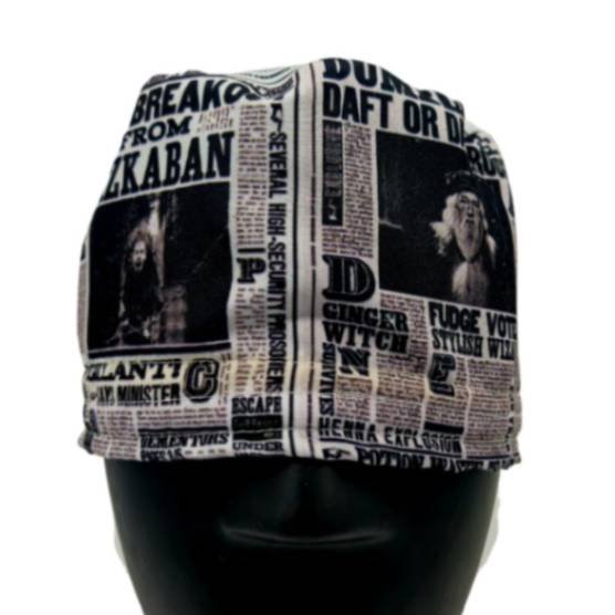 Gorro quirúrgico Diario del Profeta Harry Potter hecho en México