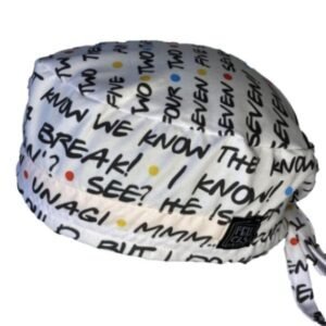Gorro quirúrgico Friends frases icónicas how you doin hecho en México