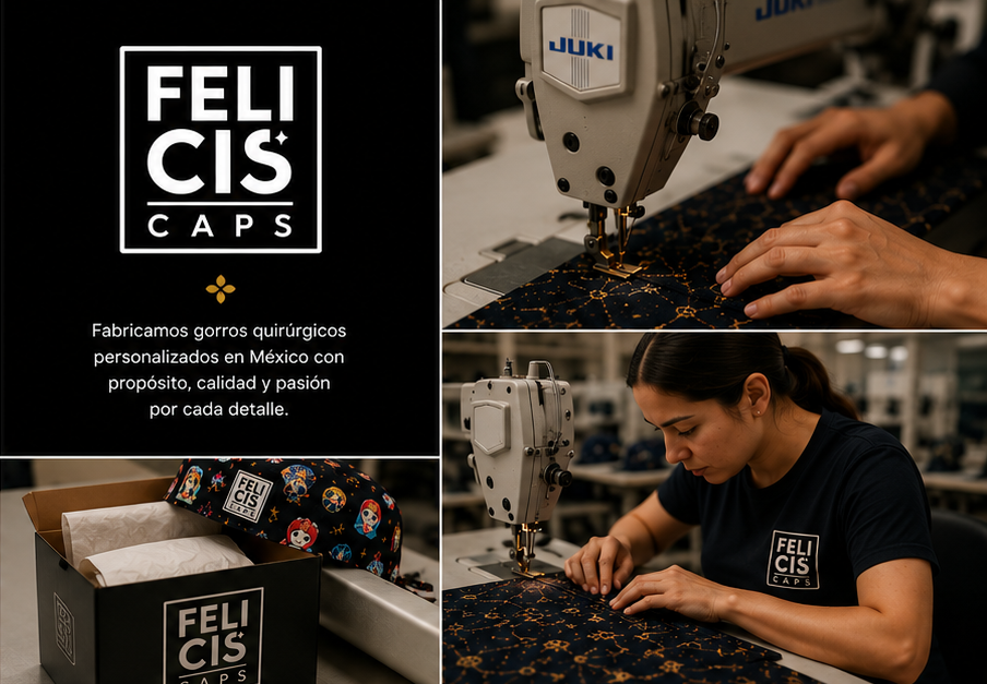 Felicis Caps — fabricación de gorros quirúrgicos en Tixkokob, Yucatán