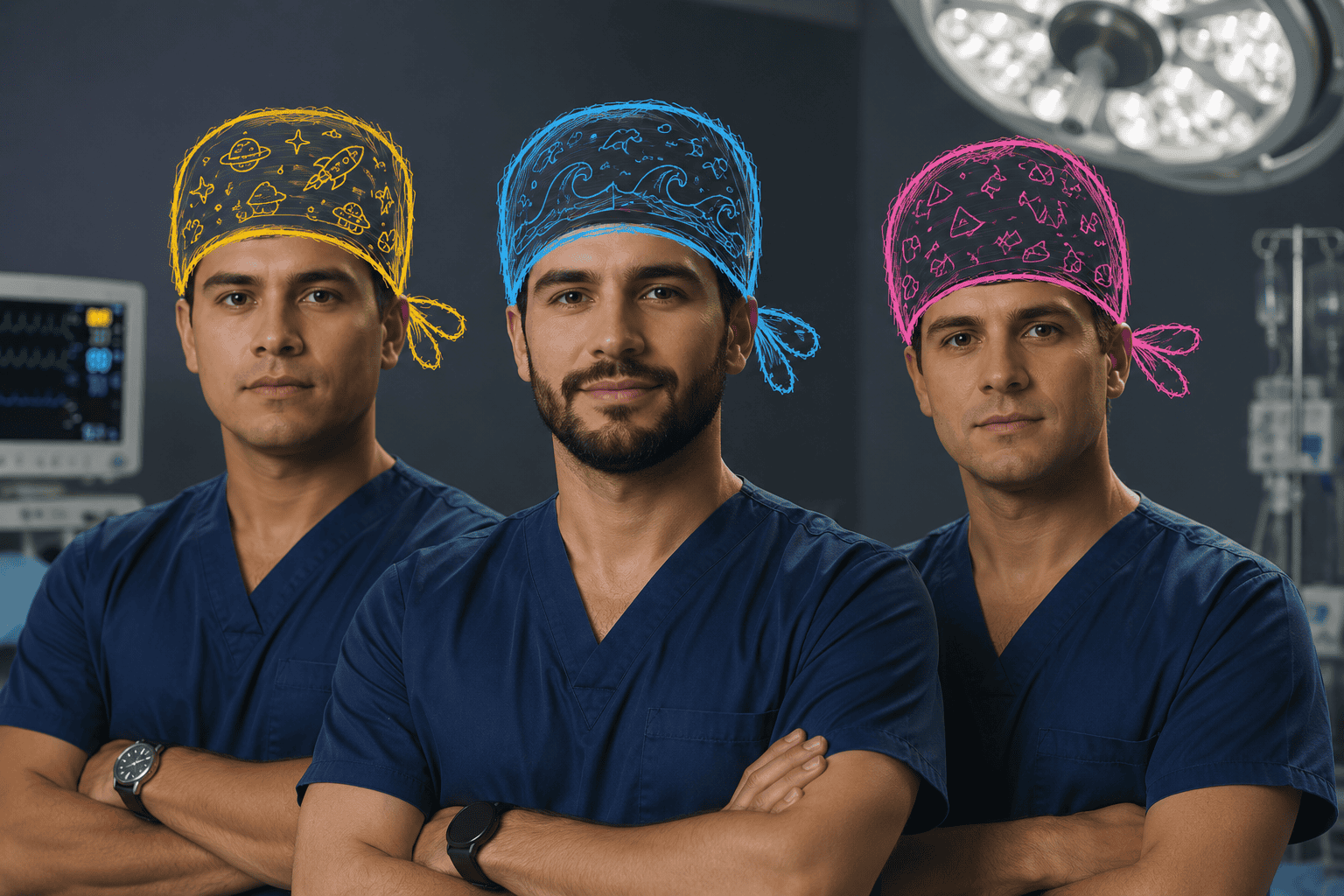 Gorro quirúrgico personalizado para hombre — Felicis Caps